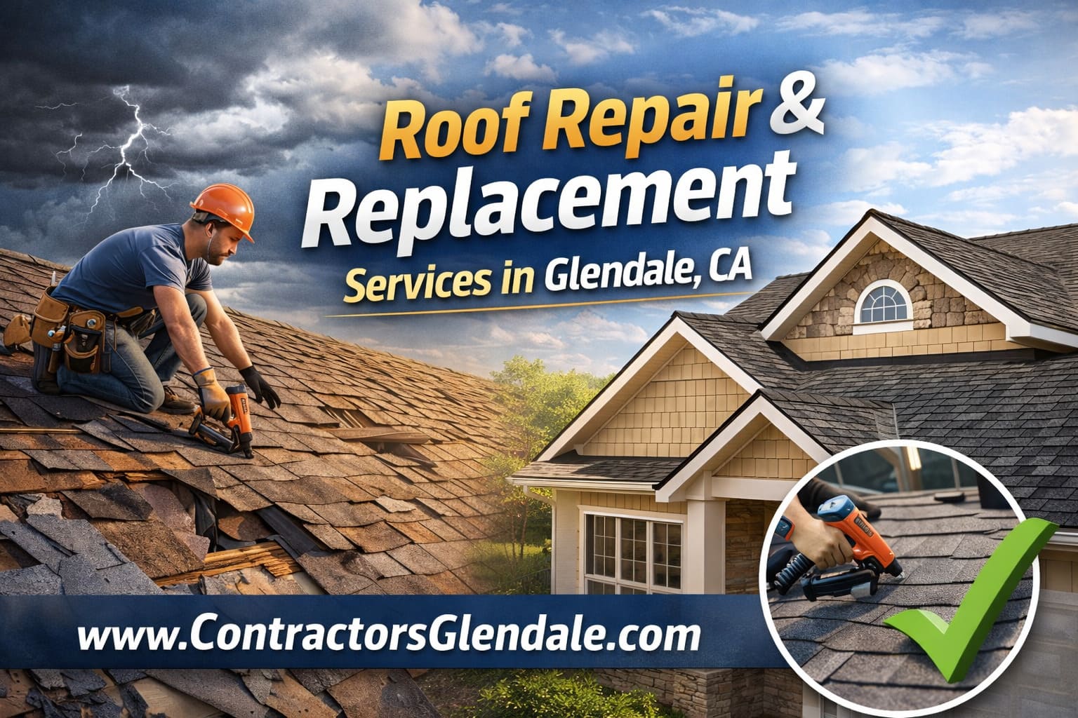 Roofing project in Glendale CA showing tile roof installation